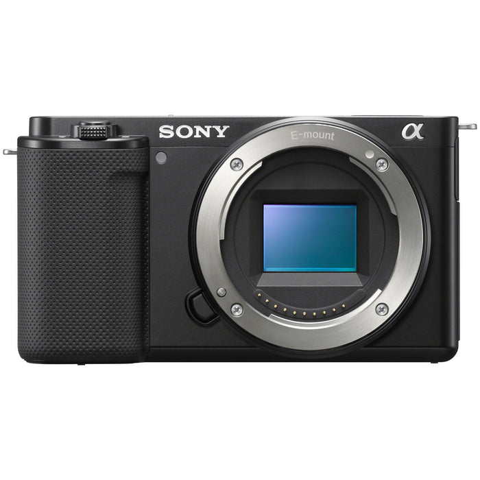 Sony ZV-E10 Mirrorless Alpha APS-C Interchangeable Lens Vlog Camera Body Black Bundle