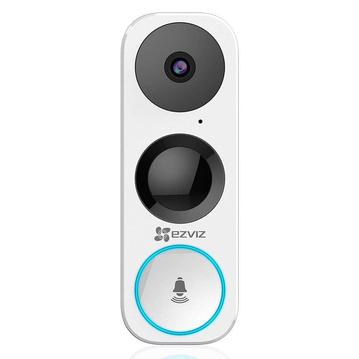 EZVIZ LC1C Smart Flood Light Camera and Alarm System w/ Smart Doorbell Bundle