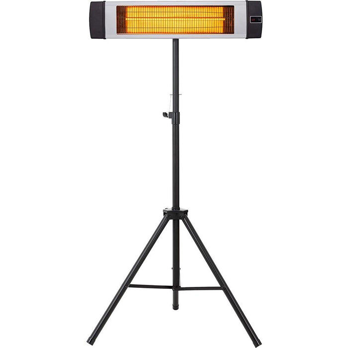 Hanover HAN1041IC 34.6" Electric Carbon Infrared Heater, Tripod and Remote, Silver
