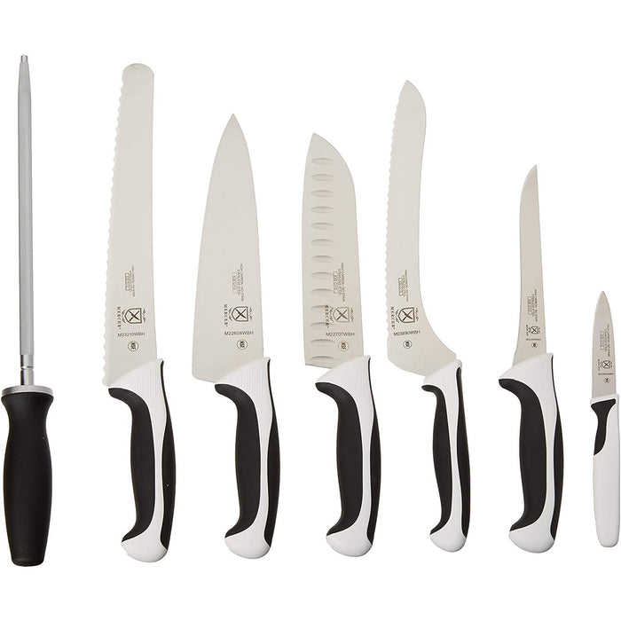 Mercer Culinary Millennia 8-Piece Knife Roll Set, White - M21821WH