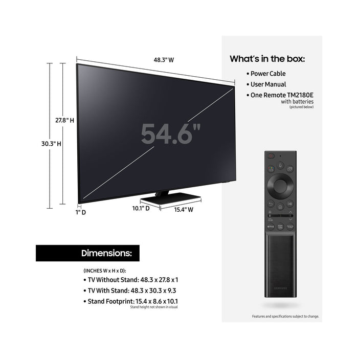 Samsung QN65QN85AA 65 Inch Neo QLED 4K Smart TV (2021) Renewed + 2 Year Protection Plan
