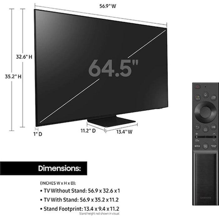 Samsung 65 Inch Neo QLED 4K Smart TV 2021 Renewed with Premium Protection Plan