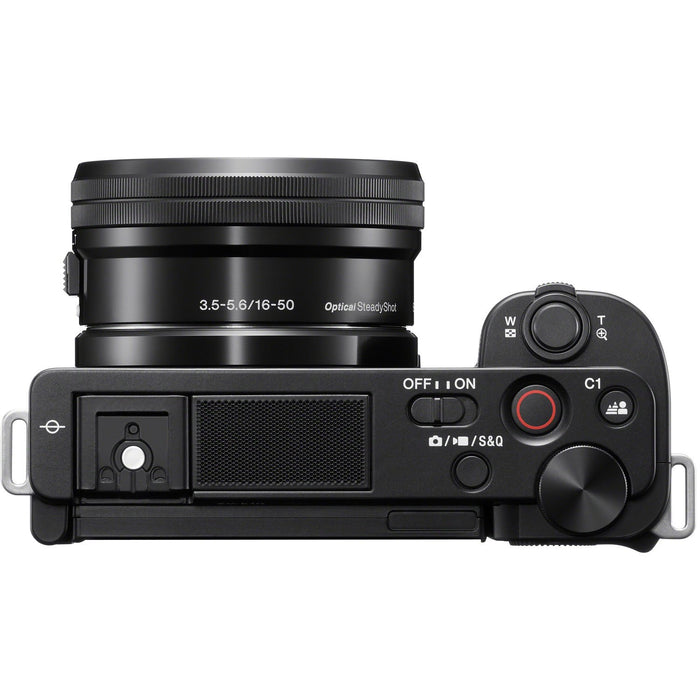 Sony ZV-E10 Mirrorless Vlog Camera Body + 16-50mm F3.5-5.6 Zoom Lens Kit Black Bundle