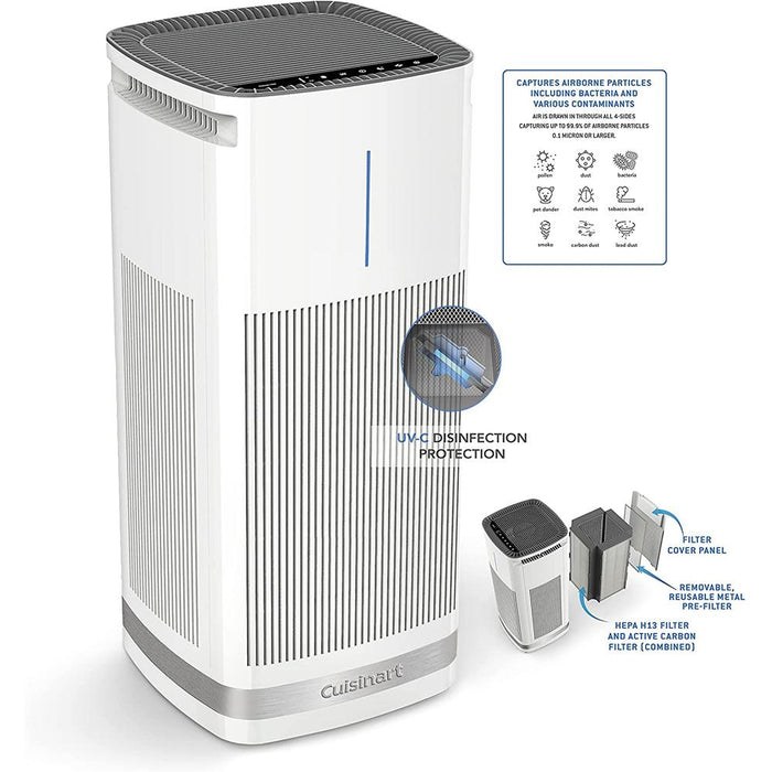 Cuisinart PuRXium H13 Large Room HEPA Filter Air Purifier with Extended Warranty