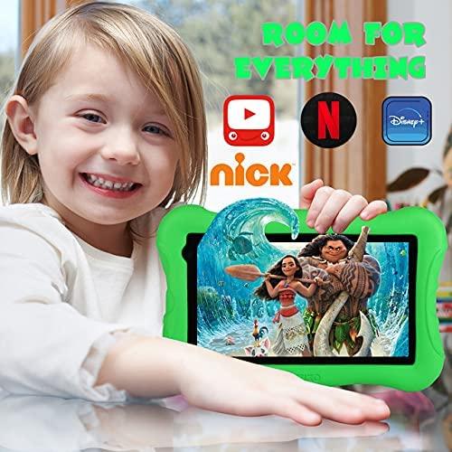 Contixo 7" Kids Tablet, IPS, 2GB/32GB, Dual Cameras with Digital Stylus  Pen - Green