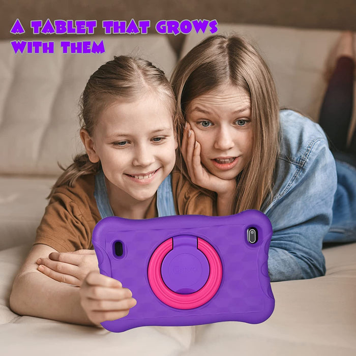 Contixo 7" Kids Tablet, IPS, 2GB/32GB, Dual Cameras with Digital Stylus Pen - Purple