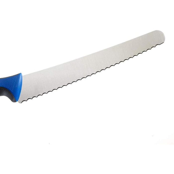 Mercer Culinary M23210BL Bread Knife, 10-Inch Wavy Edge Wide, Blue