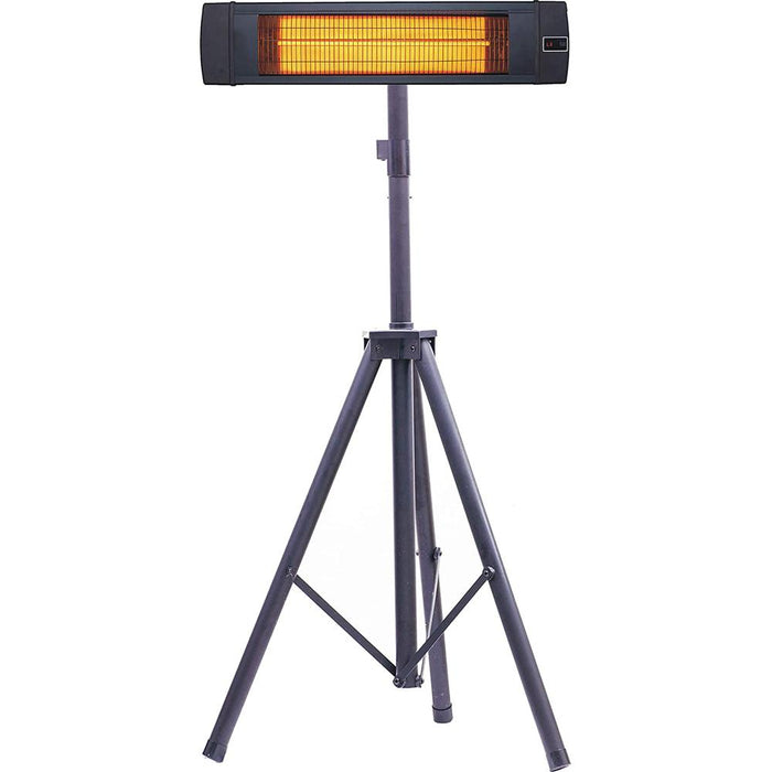 Hanover 34.6  Electric Carbon Lamp w/Three Heat Levels Remote and Tripod Stand