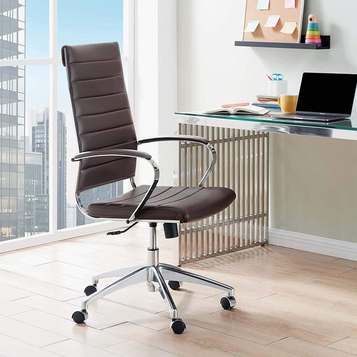 Modway Jive Highback Office Chair in Brown