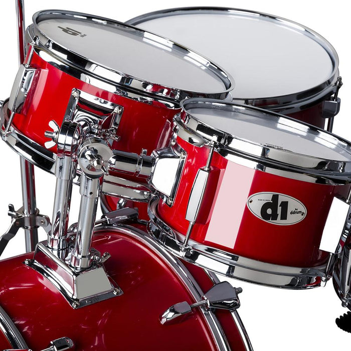 DDRUM D1CRD D1 JR Complete 5-piece Drum Set, Candy Apple Red