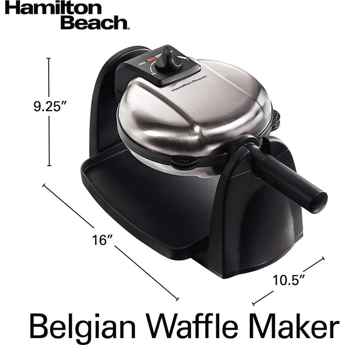 Hamilton Beach Belgian Waffle Maker 2 Pack with 60 Minute Kitchen Timer