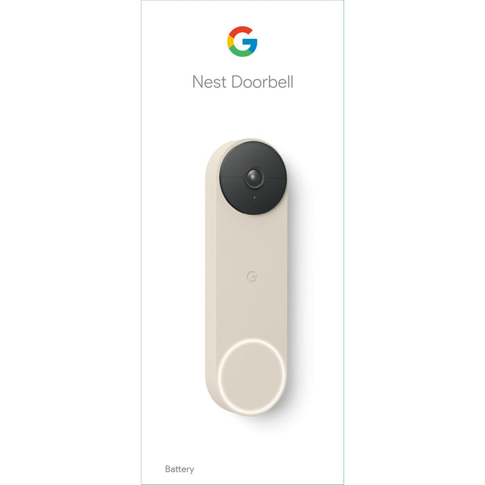 Google Nest Doorbell (Battery) - Linen (GA03013-US)