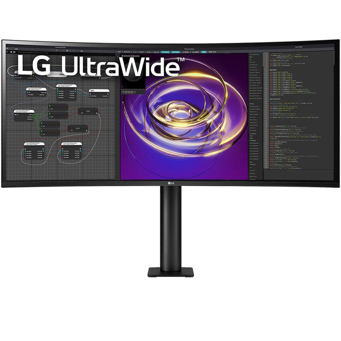 LG 34" 21:9 Curved UltraWide QHD PC Monitor (34WP88C-B) + Extended Warranty Pack