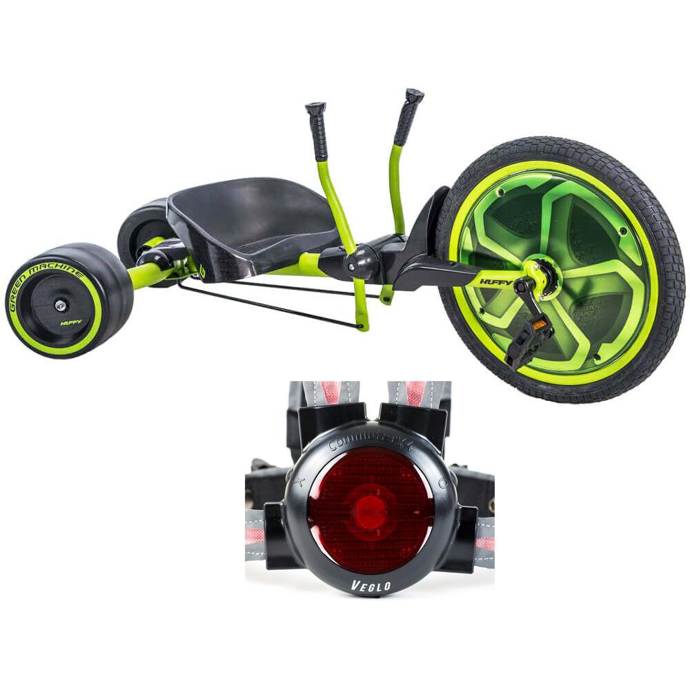 Huffy Green Machine 180 Twists and Turns Kids Trike with Rear Light Sy —  Beach Camera