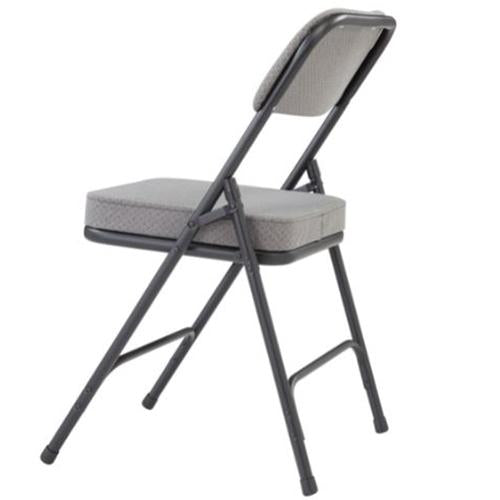 National Public Seating 3200 Series 2" Vinyl Upholstered Folding Chair (Pack of 2) in Charcoal Grey