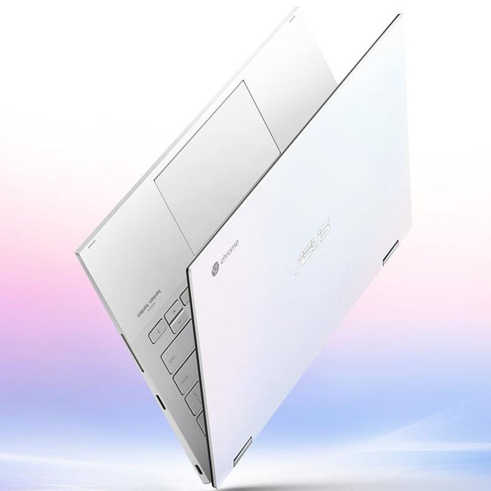 Asus Chromebook Flip C436 2-in-1 14" Touchscreen Laptop White + Wireless Mouse Bundle