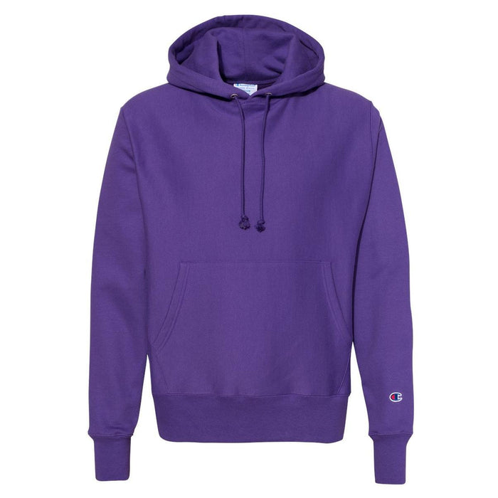 Champion Reverse Weave Hooded Sweatshirt, Men's L, Purple