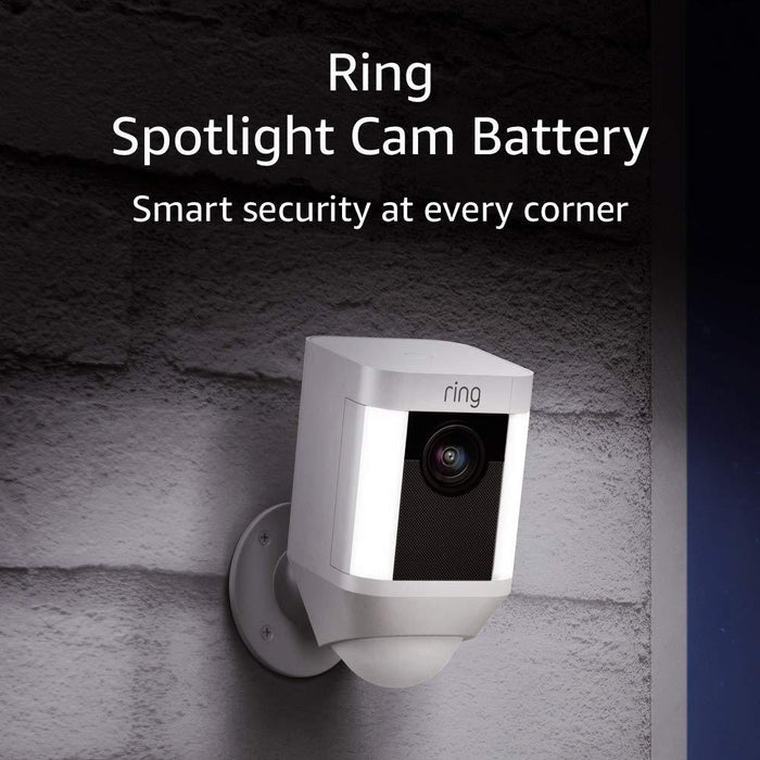 Ring Spotlight Cam (Battery) Security Camera in White - 8SB1S7-WEN0
