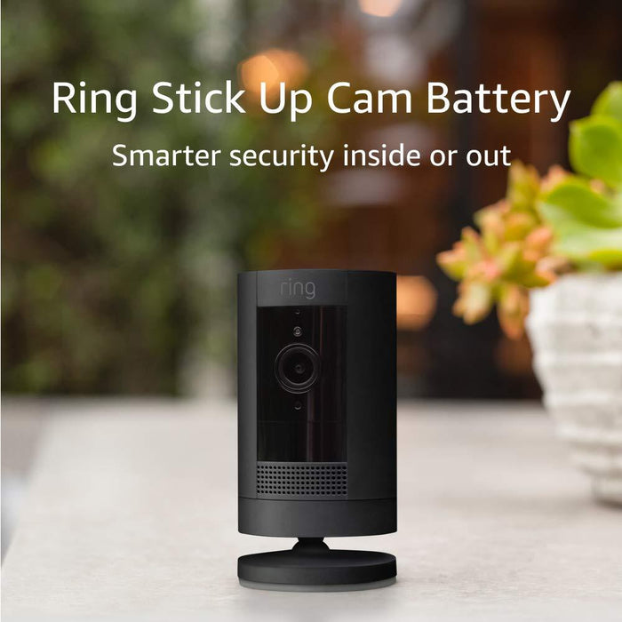 Ring Stick Up Cam Battery HD Security Camera in Black - 8SC1S9-BEN0