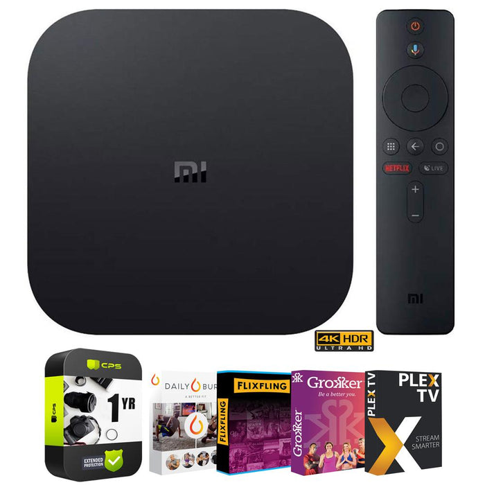 Xiaomi Mi Box S 4K HDR Android TV w/ Remote Streaming Media Player + Protection Pack