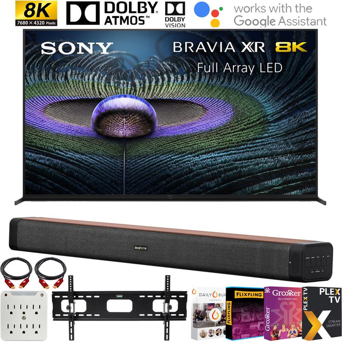 Sony Z9J Bravia XR Master Series 8K LED HDR 85" Smart TV 2021 + Deco Soundbar Bundle
