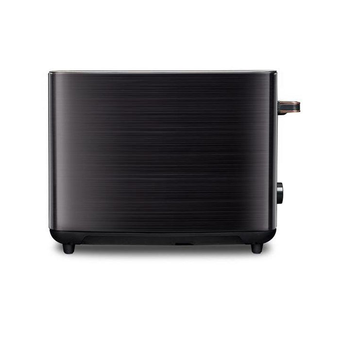 CRUX 2-Slice Toaster with 6-Setting Shade Control, 14806 (Black Stainless Steel)