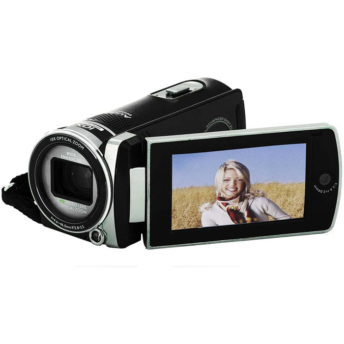 Polaroid ID975 Polaroid Dual Shot Video Camera - Black - 4GB Accessory Bundle