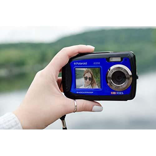Polaroid IE090 18 MP Waterproof Digital Camera in Blue with 16GB MicroSD Card