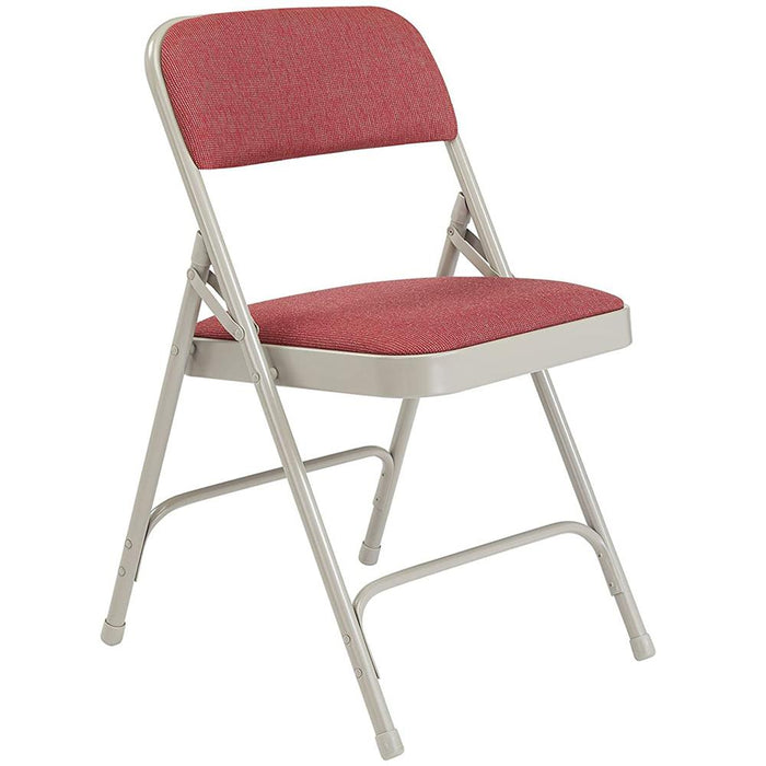 National Public Seating Fabric Upholstered Folding Chair Pack of 8 Cabernet