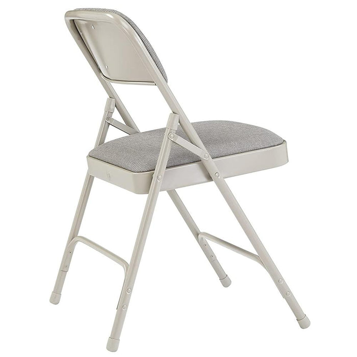 National Public Seating Fabric Upholstered Folding Chair Pack of 8 Greystone