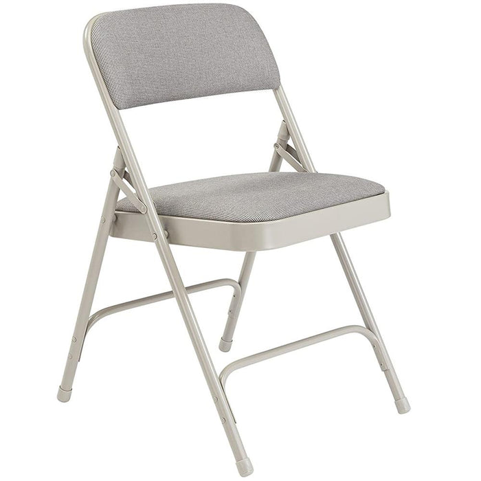 National Public Seating Fabric Upholstered Folding Chair Pack of 12 Greystone