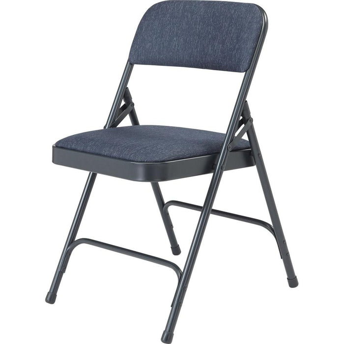 National Public Seating 2200 Series Fabric Upholstered Folding Chair (Pack of 4), Imperial Blue