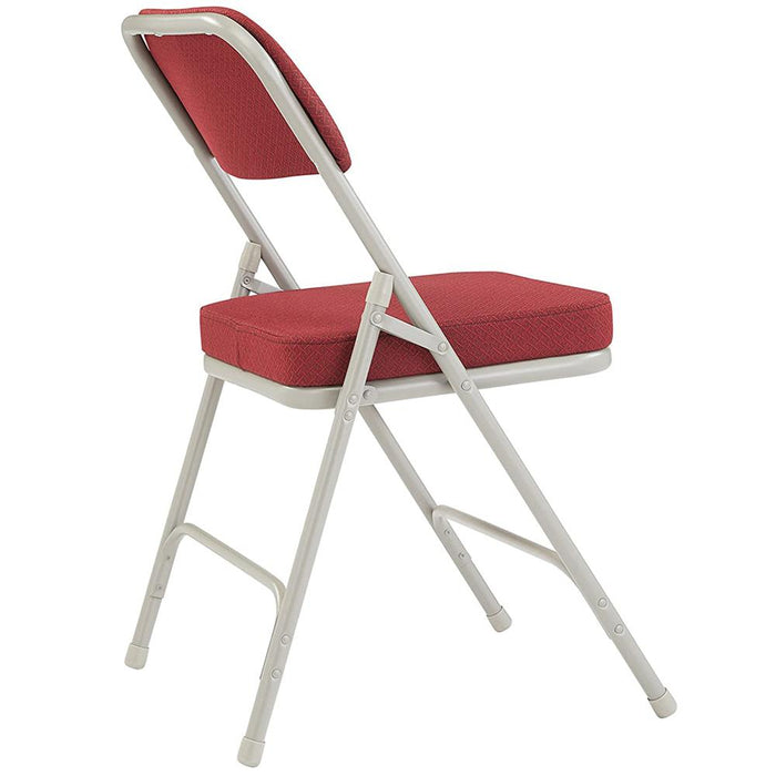 National Public Seating 2" Vinyl Upholstered Folding Chair Set of 6, New Burgundy