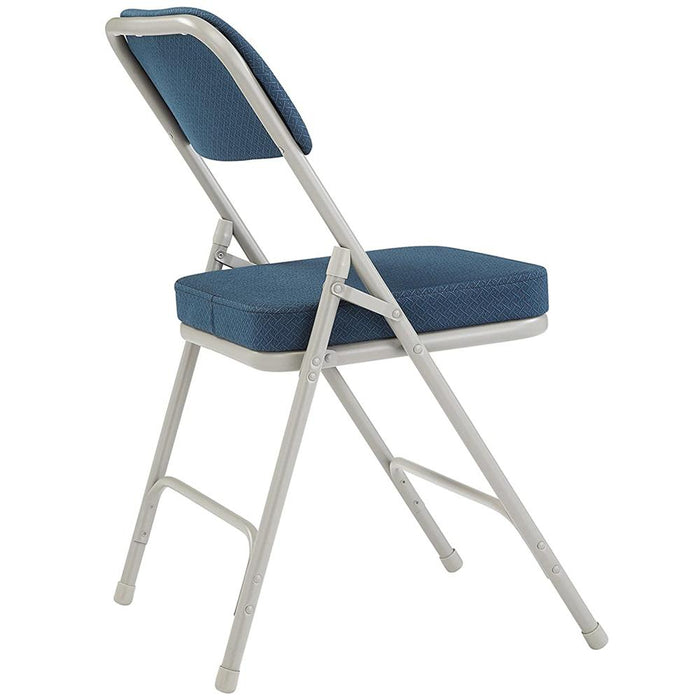 National Public Seating 2" Vinyl Upholstered Folding Chair Set of 6, Royal Blue