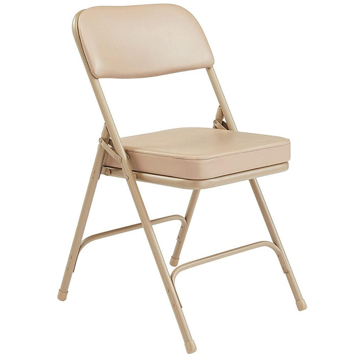 National Public Seating 2" Vinyl Upholstered Folding Chair Set of 6, Beige
