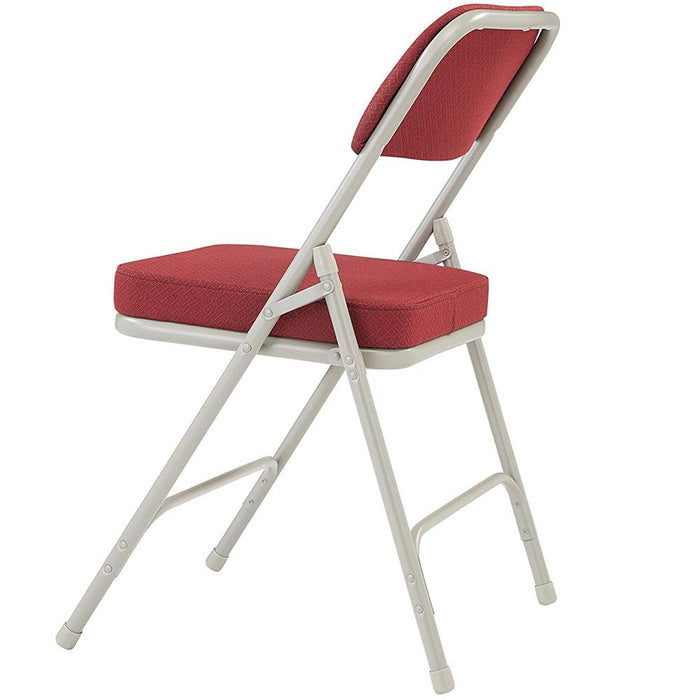 National Public Seating 2" Vinyl Upholstered Folding Chair Set of 4 New Burgundy