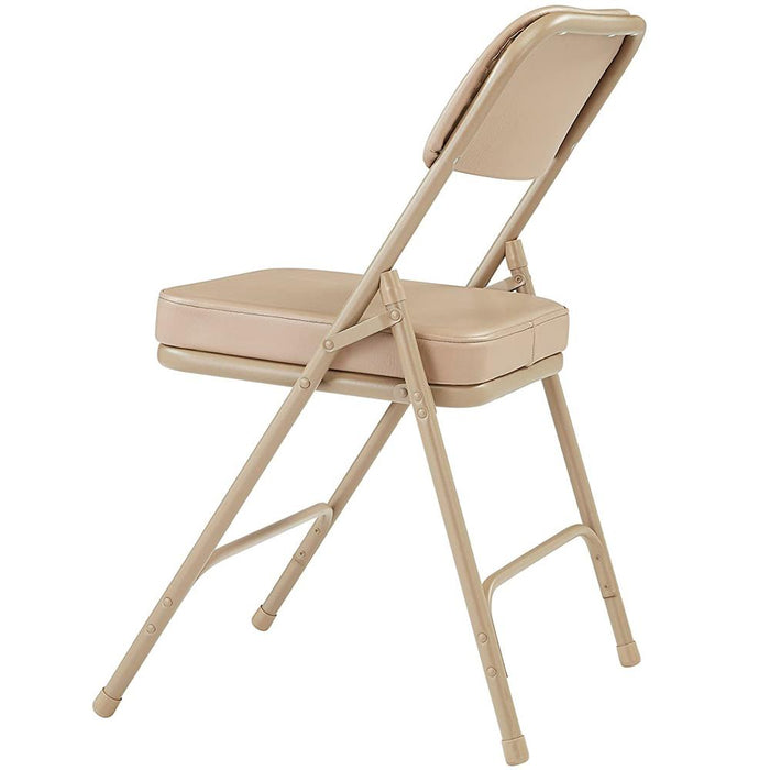 National Public Seating 2" Vinyl Upholstered Folding Chair Set of 4 Beige