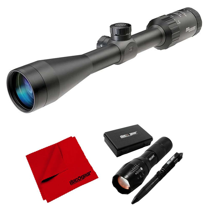 Sig Sauer SOW33202 Whisky3 3-9x40mm Riflescope w/ Tactical Accessories Bundle