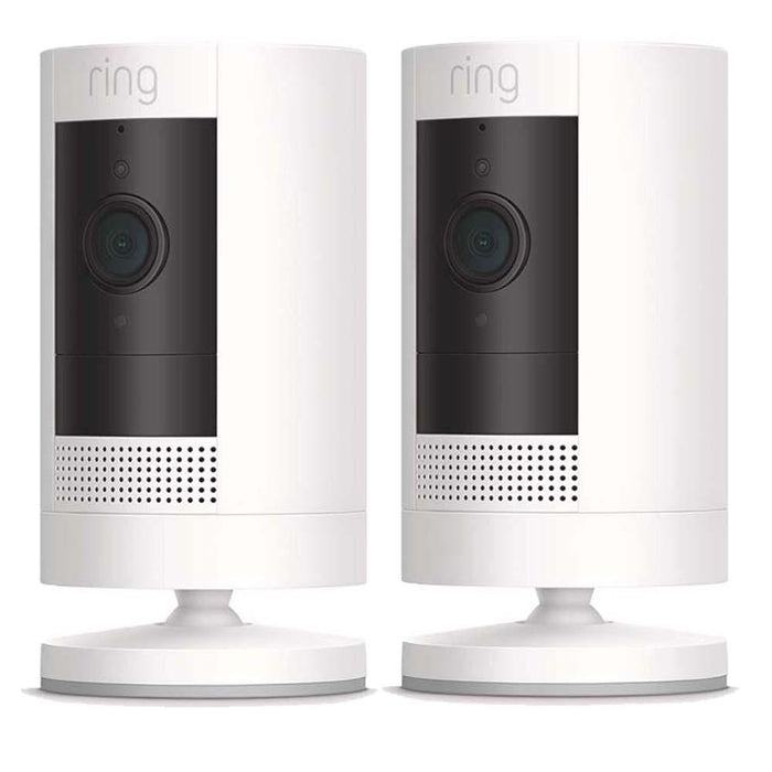 Ring Stick Up Cam Battery HD Security Camera in White, 2-Pack - 8SC1S9-WEN0