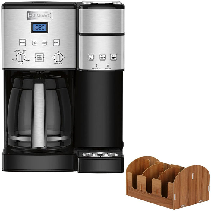 Cuisinart SS-15 12 Cup Coffeemaker & Single Serve Brewer w/ Coffee Condiment Caddy
