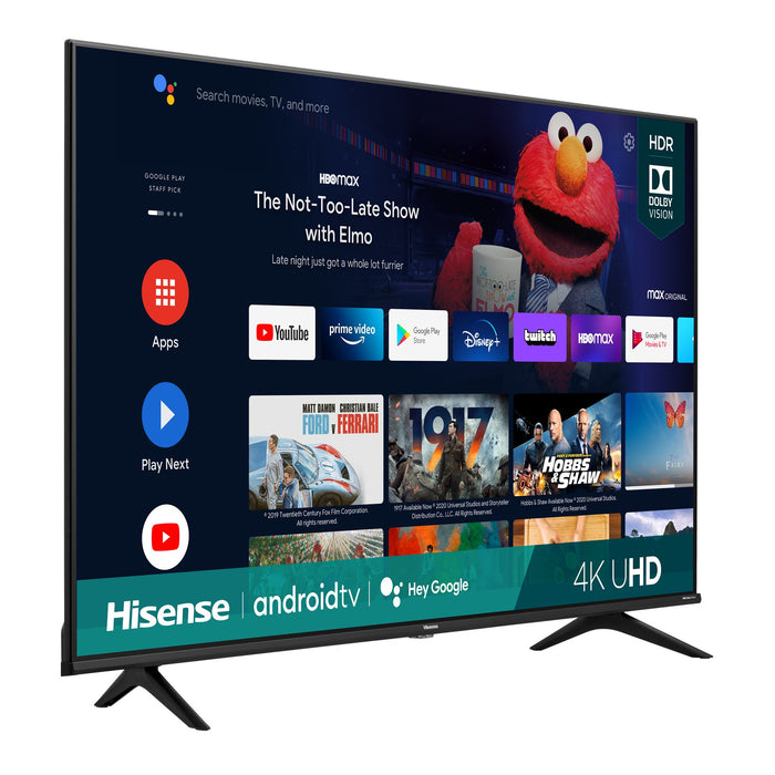 Hisense 43" A6G Series 4K UHD Smart Android Dolby Vision TV HDR 2021 + Soundbar Bundle