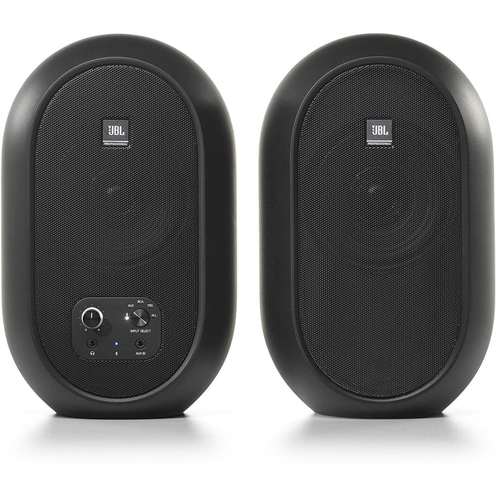 JBL 104 Compact Desktop Reference Monitors with Bluetooth, Pair (Black)