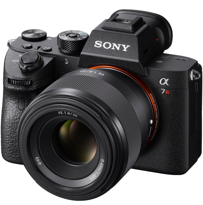 Sony a7R III Mirrorless Full Frame Camera + 50mm F1.8 FE Lens SEL50F18F Kit Bundle