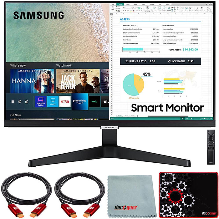 Samsung 24" M5 FHD 1080p Smart PC Monitor and Streaming TV with Mouse Pad Bundle