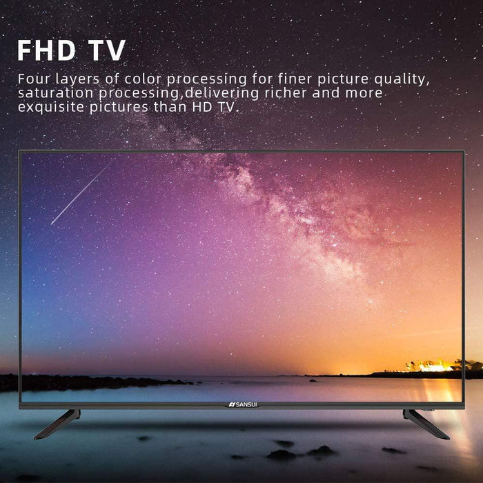 Sansui 43 Inch 1080p Full HD Smart LED TV with Deco Gear Home Theater Bundle