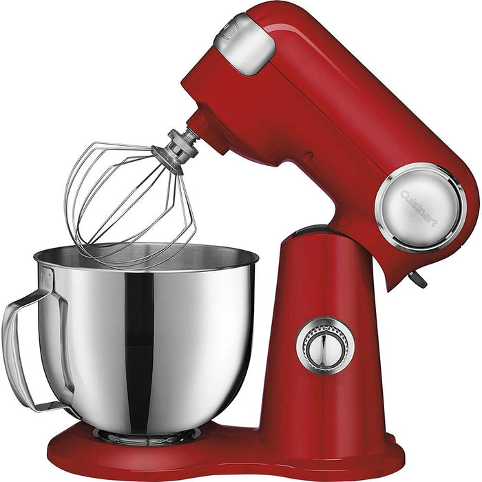Cuisinart 5.5-Quart Stand Mixer Red with Oven Mitt and 1 Year Extended Warranty