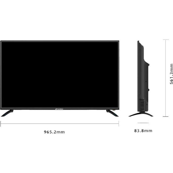 Sansui S43P28FN 43" 1080p FHD Smart LED TV with Deco Home 60W Soundbar Bundle
