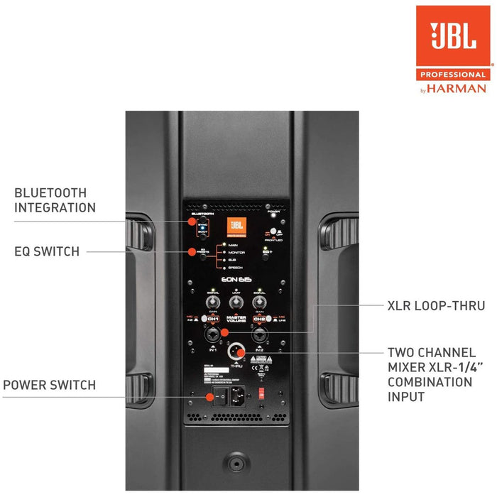 JBL EON615 15" Two-Way Multipurpose Self-Powered Sound System