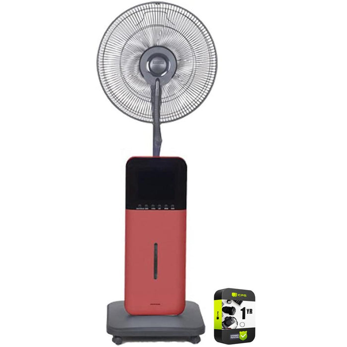 SUNHEAT Ultrasonic Dry Misting Fan with BT Technology Red + Extended Warranty