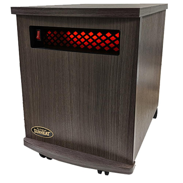 SUNHEAT USA1500-M Indoor Infrared Space Heater, Charcoal Walnut (2-Pack)